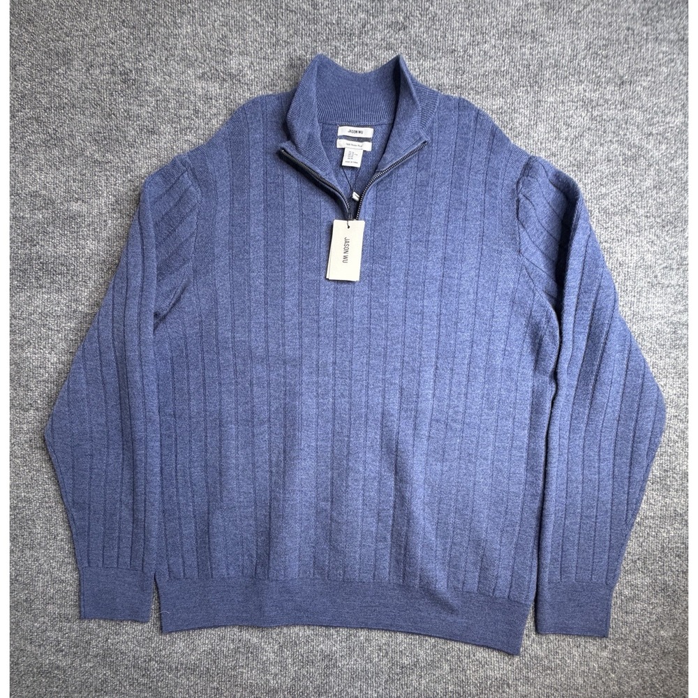 Jason Wu 100% Merino Wool Mens XLarge Blue Sweater‎